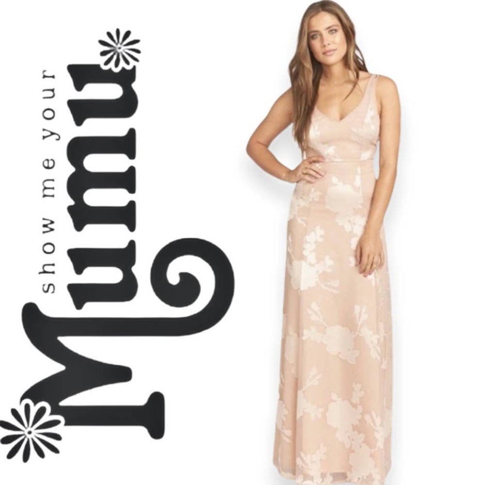 NEW Show Me Your MuMu Jenn Maxi Dress Laced Tan M